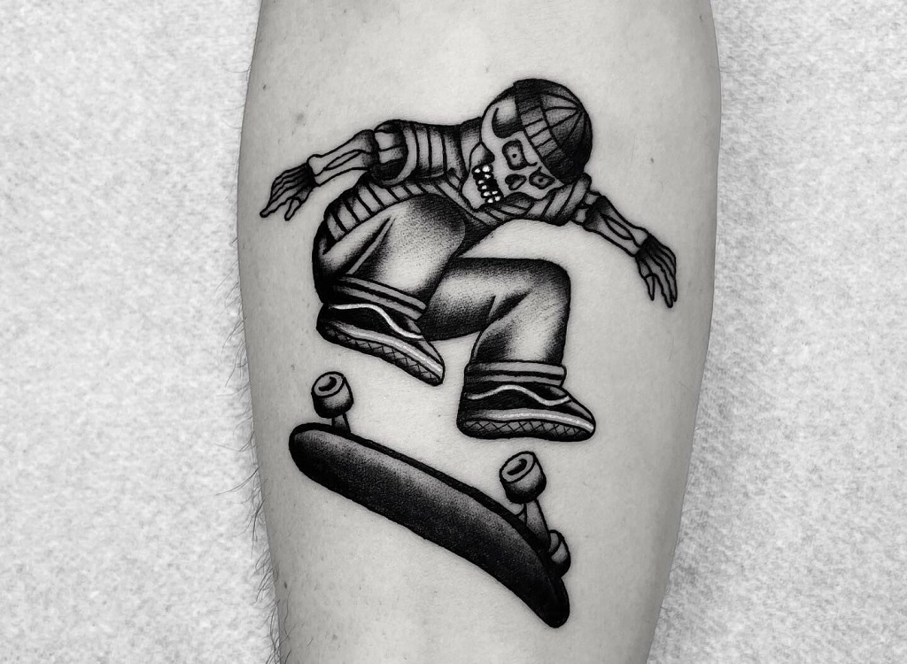 Small Skateboard Tattoo