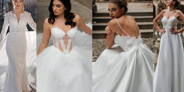 What styles are trending for 2025 wedding gowns