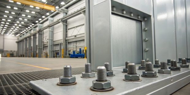 Industrial paint booth design highlighting the overlooked benefits of 5-inch bolt patterns for stability and efficiency