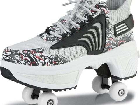 Close-up of stylish roller skate shoes designed for comfort and high performance