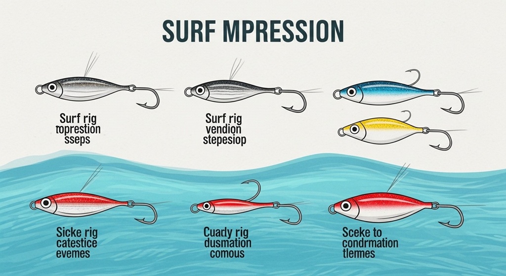 High-low ocean pier rig diagram showing double dropper loops