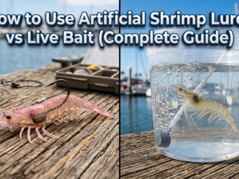 artificial shrimp lure fishing technique in shallow water