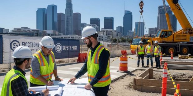 Los Angeles engineering team using workplace safety technology