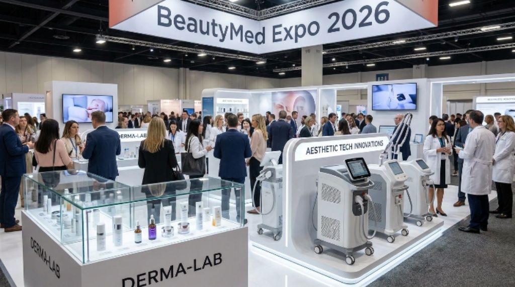 Skincare products and medical aesthetics devices showcased at BeautyMed Expo 2026
