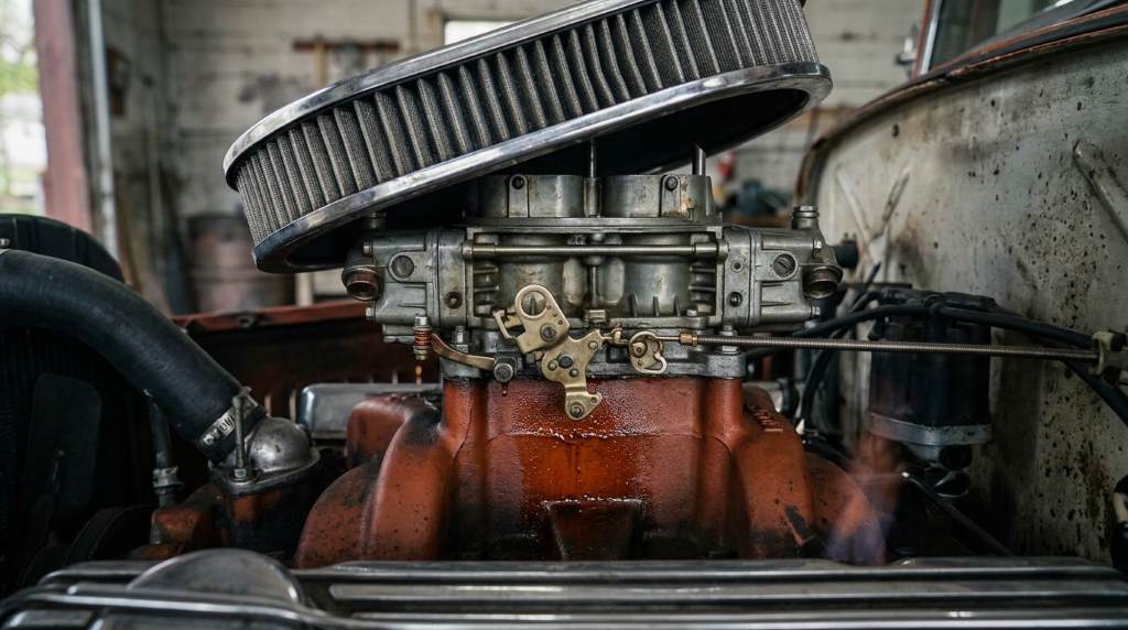 Flooded spark plugs removed from vintage performance engine