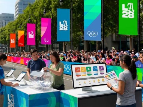 Fan registering for LA28 ticket draw online