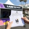 Fans walking into SoFi Stadium for an Olympic event