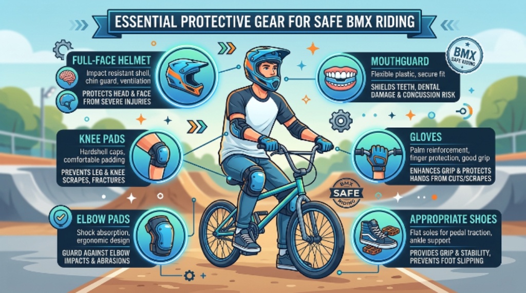 Essential protective gear for safe BMX riding