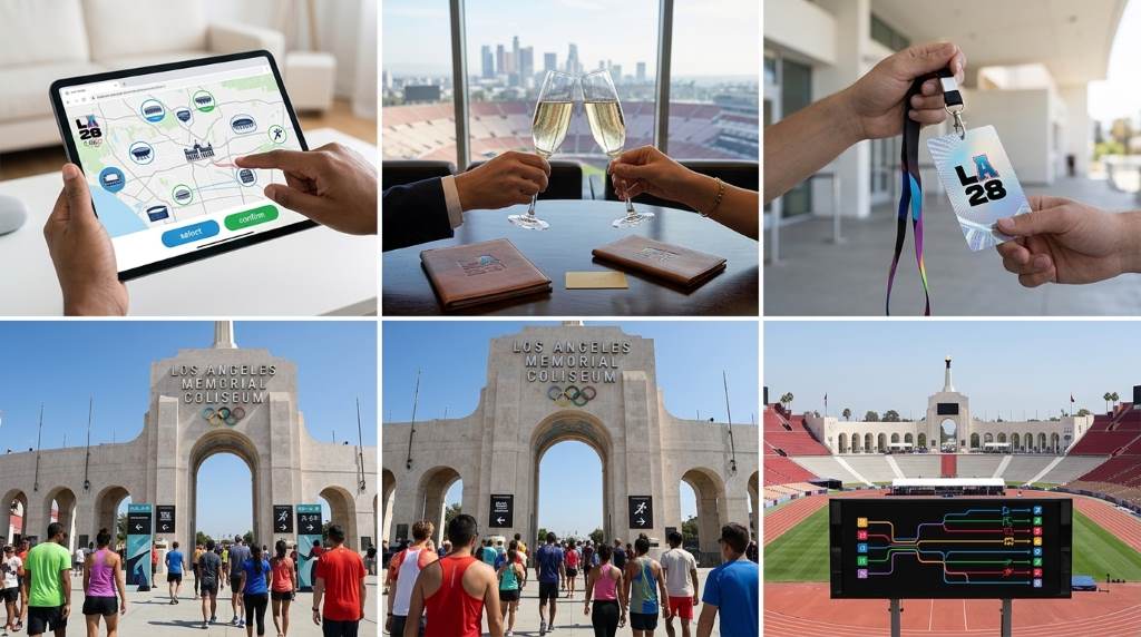 Los Angeles Memorial Coliseum track and field setup